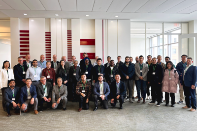 group photo of attendees at the first meeting of the new WISPER center