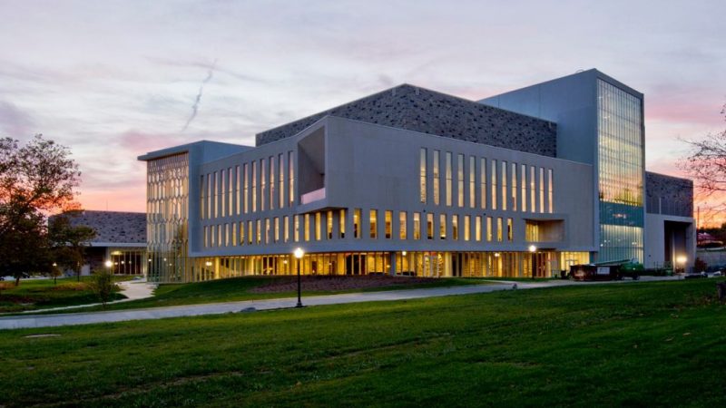 Exterior view of the Moss Arts Center